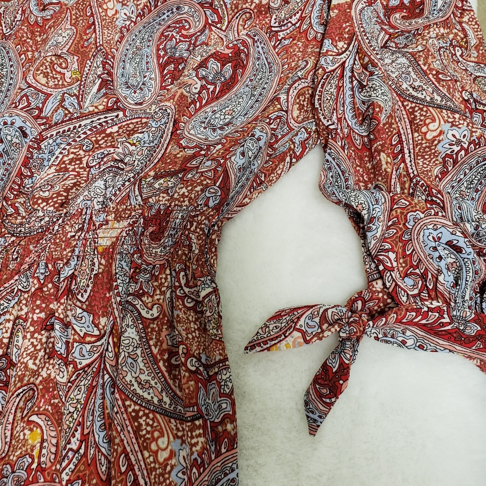 Talbots Split Neck Soft Dress Sprinkle Paisley La… - image 4